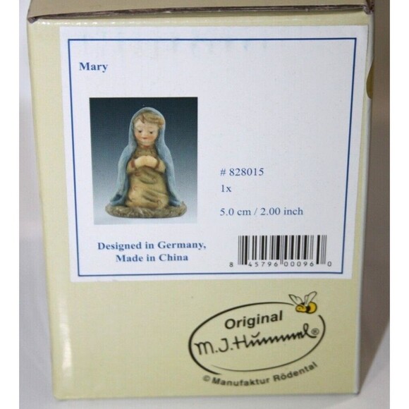 MJ Hummel Zeit Fur Hummel Miniature Christmas Nativity Figurine Mary Ornament 2" - Picture 2 of 9